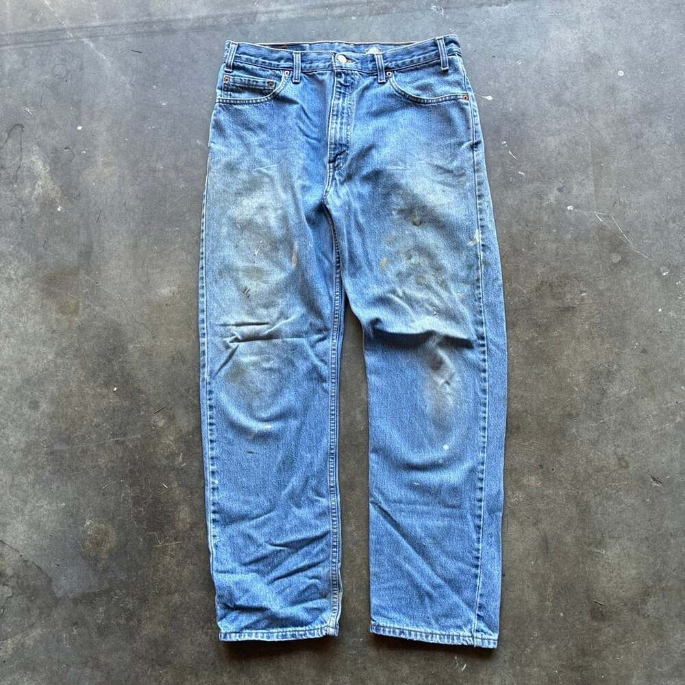 1990’s Levi's 505 Regular Fit Straight Leg Size 36x30 Blue Jeans